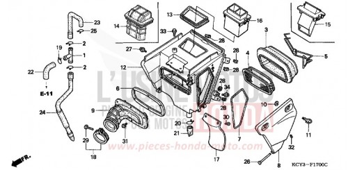 AIR CLEANER XR400RT de 1996